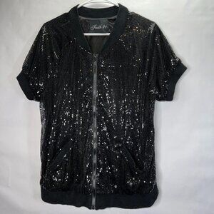 FAITH 21 Sequins Zip Up Jacket L